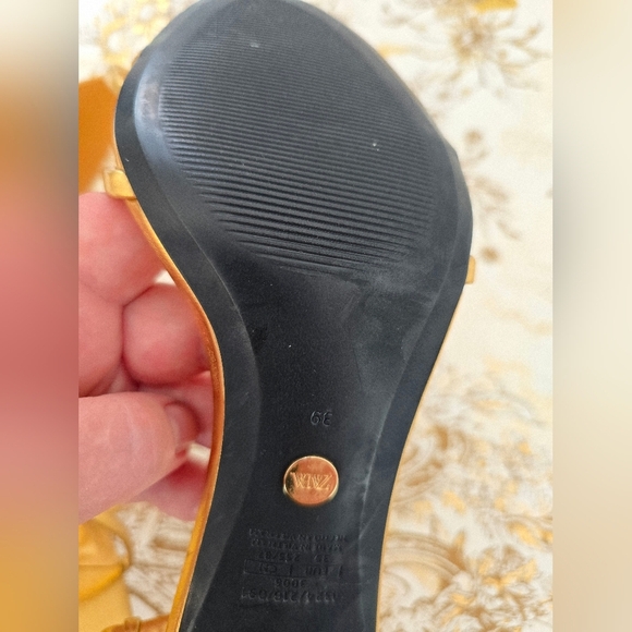 Zara Gold Strappy Women's Heels Ankle Party Prom Size 9 - Picture 3 of 8